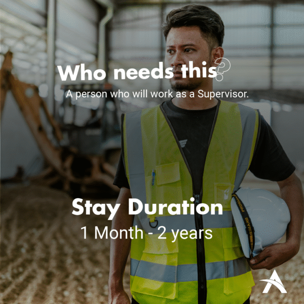 E25F – Supervisor Visa